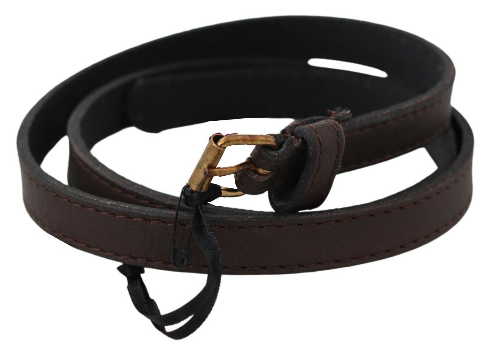 Brown Genuine Leather Skinny Fashion Dark - 75-cm-30-inches