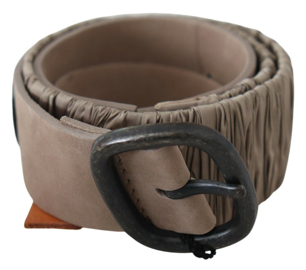 Brown Solid Leather Waist Metal Buckle Belt - 70-cm-28-inches