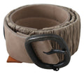 Brown Solid Leather Waist Metal Buckle Belt - 70-cm-28-inches
