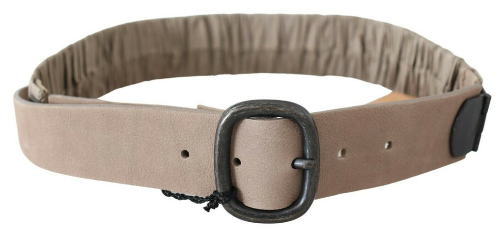 Brown Solid Leather Waist Metal Buckle Belt - 70-cm-28-inches