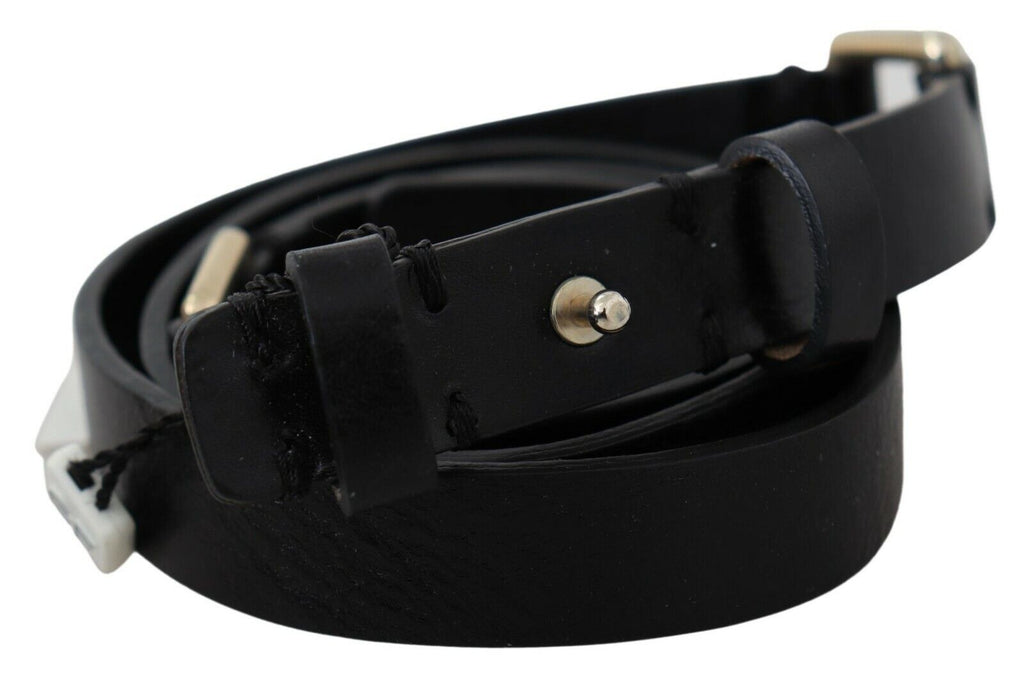 Black Solid Genuine Leather Waist Fashion Belt - 85-cm-34-inches