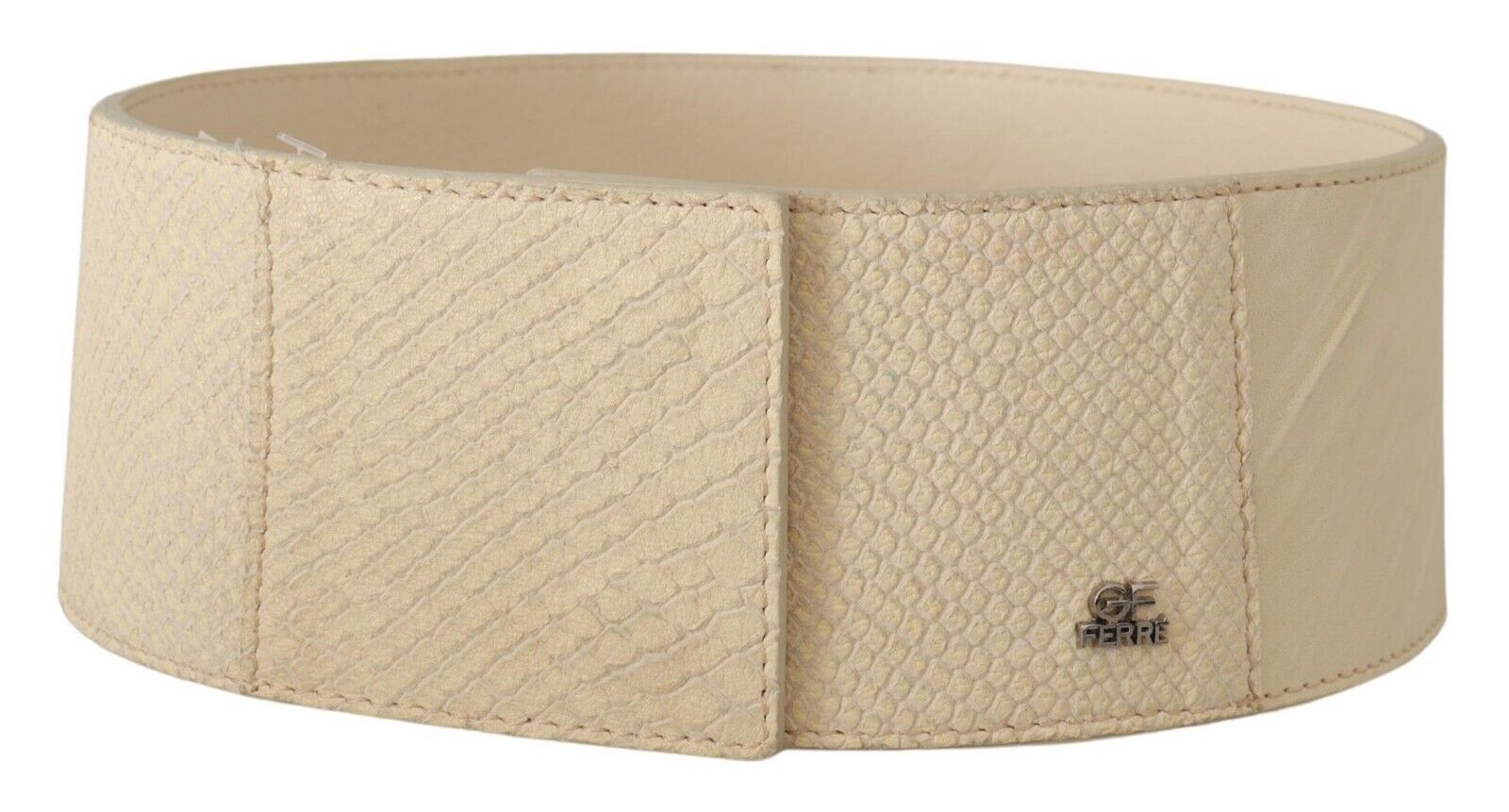 White Waxed Cotton Wide Fashion Belt - 70-cm-28-inches