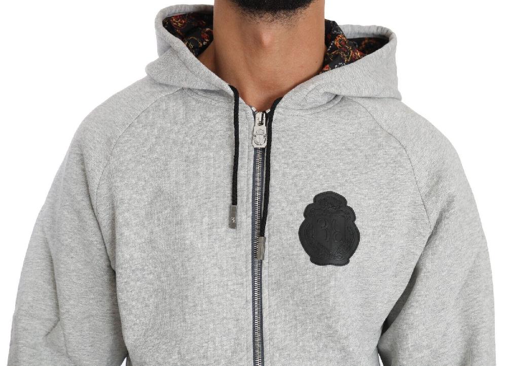 Gray Cotton Sweater Pants Set Tracksuit - xxl