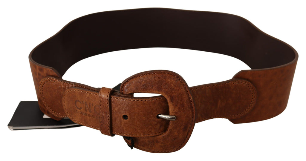Brown Leather Fashion Waist Buckle Belt - 80-cm-32-inches