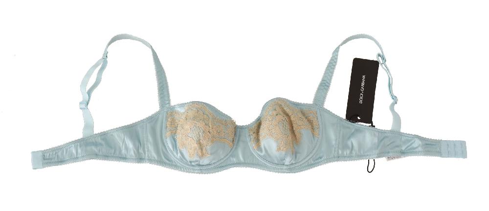 Light Blue Semi Pad Balconette Bra Underwear - it1-xs