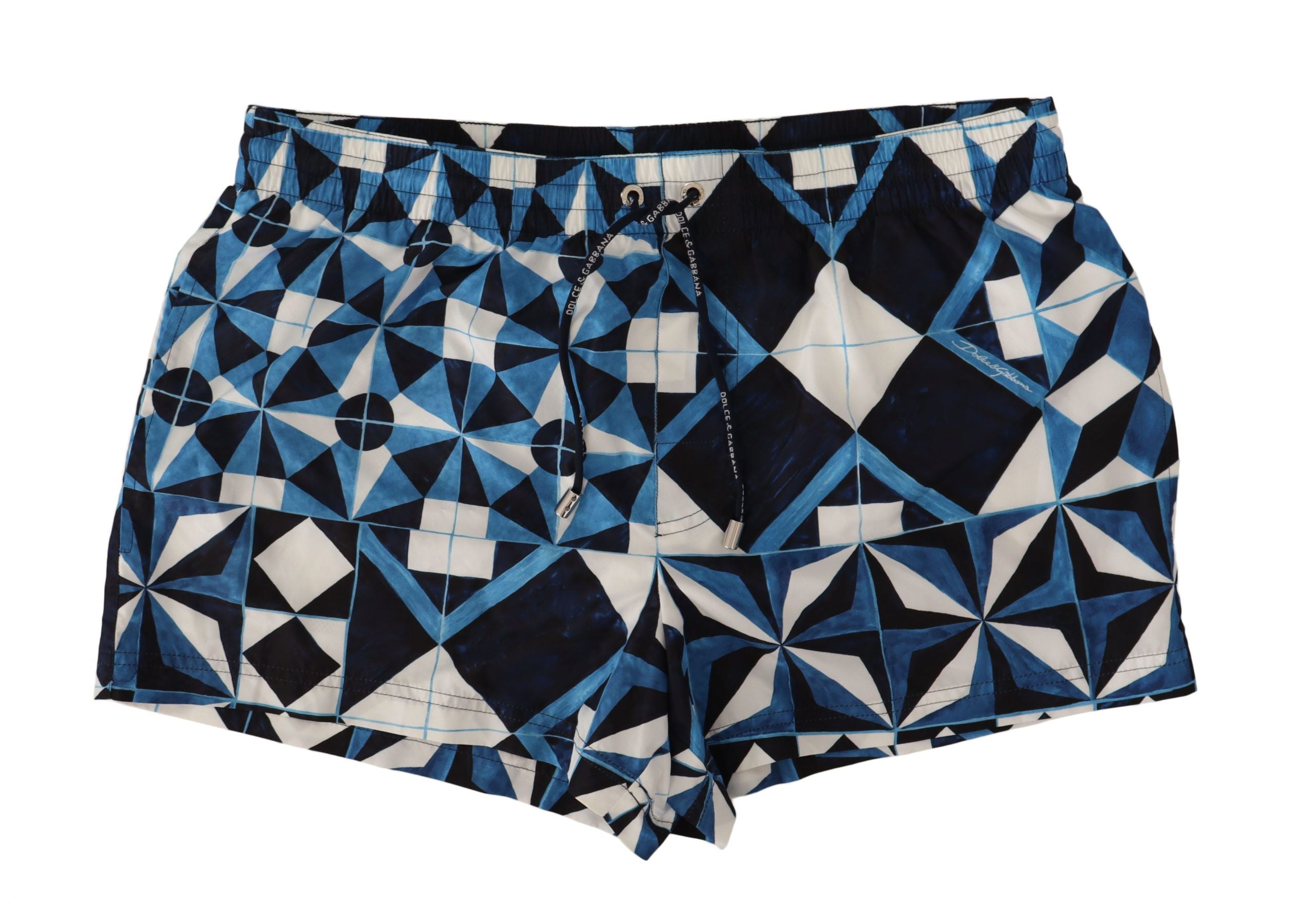 Blue Majolica Print Polyester Swimwear - it4-s