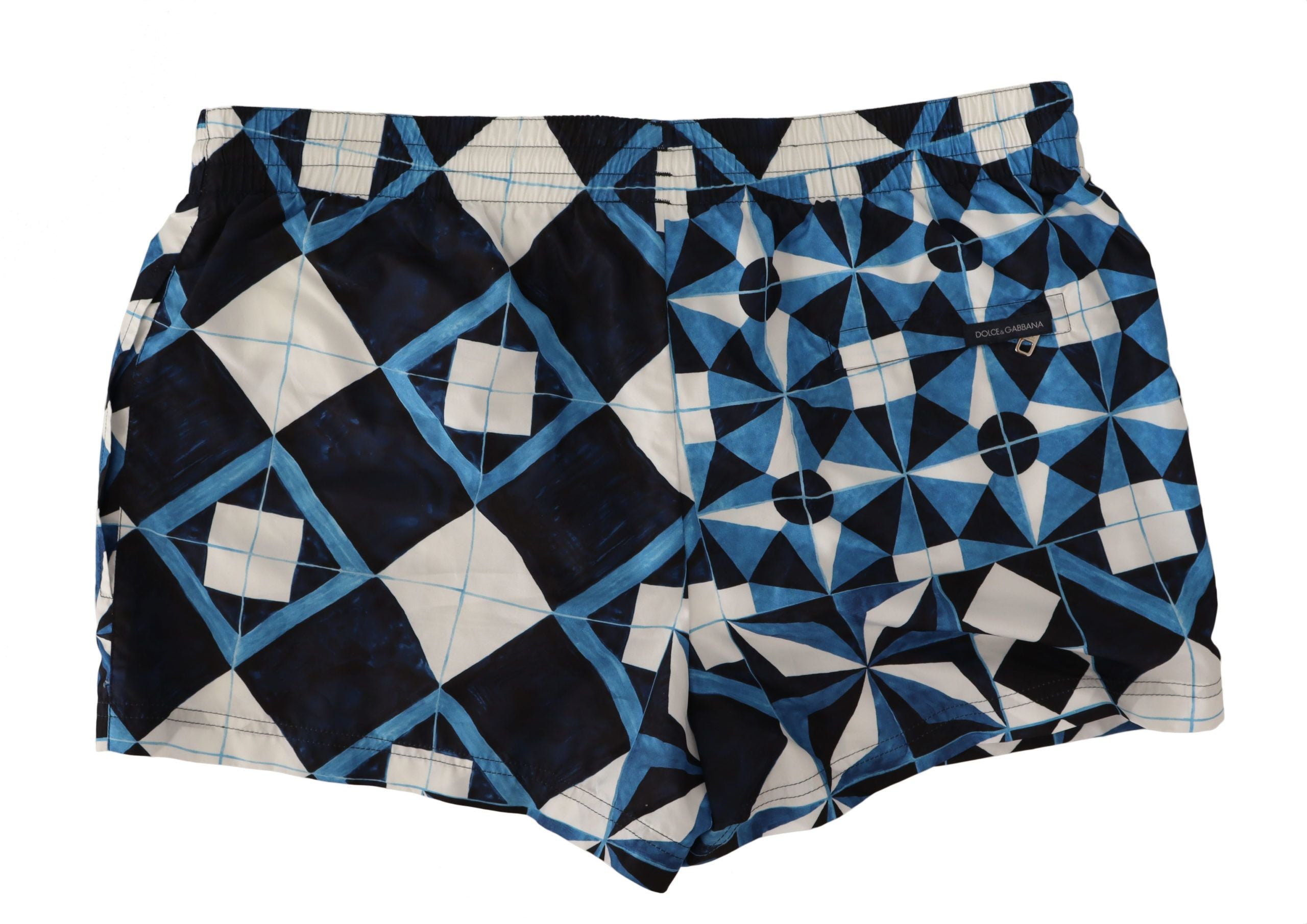 Blue Majolica Print Polyester Swimwear - it4-s