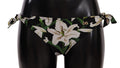 Bikini Bottom Black Lily Print Swimsuit Swimwear - it5-xl