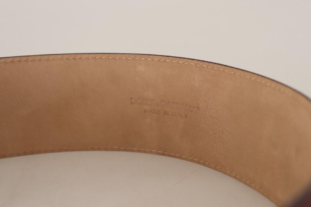 Maroon Leather Gold Metal Square Buckle Belt - 75-cm-30-inches