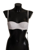White Nylon Semi Pad Balconnet Bra Underwear - it1-xs