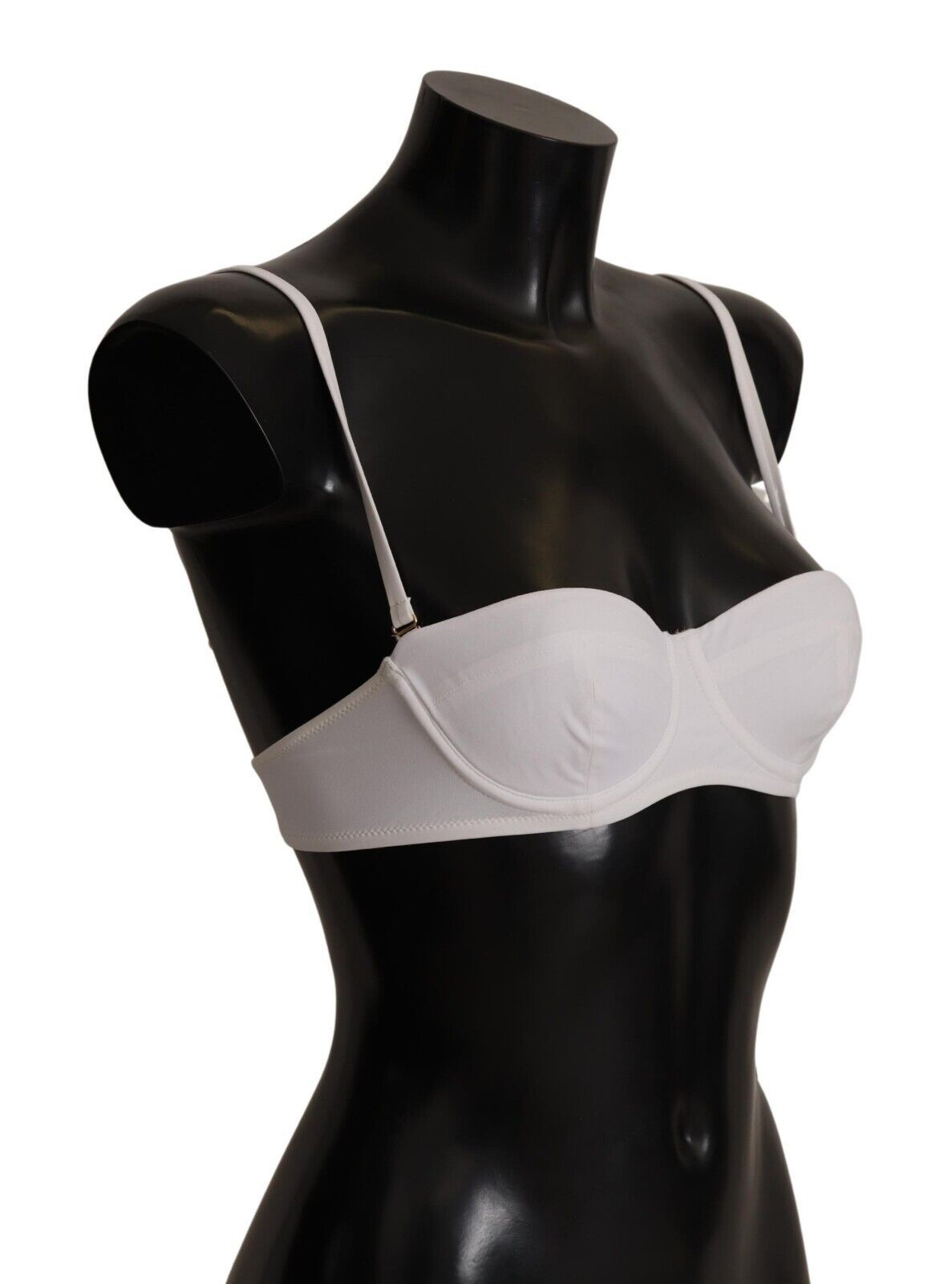 White Nylon Semi Pad Balconnet Bra Underwear - it1-xs