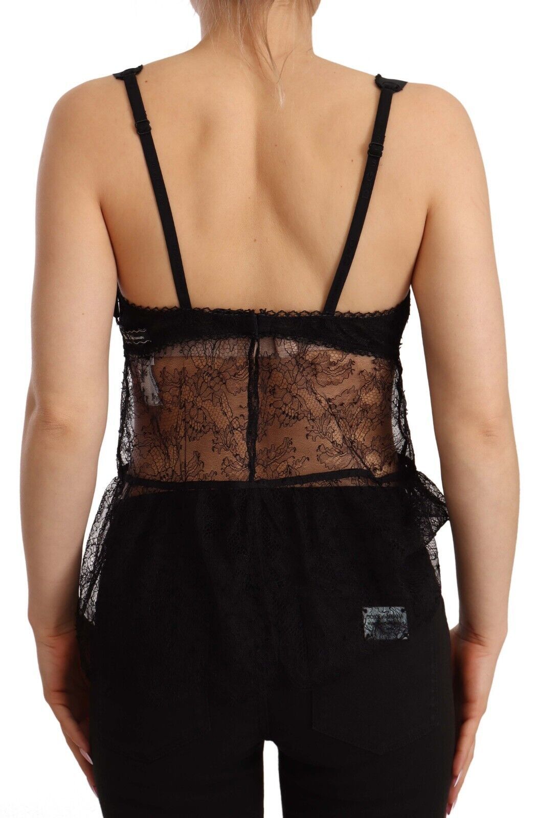 Black Silk Lace Babydoll Nylon Lingerie Top - it2-s