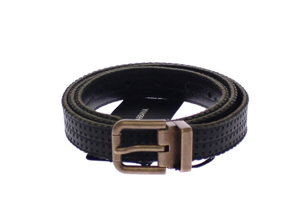 Blue Leather Logo Belt - 95-cm-38-inches