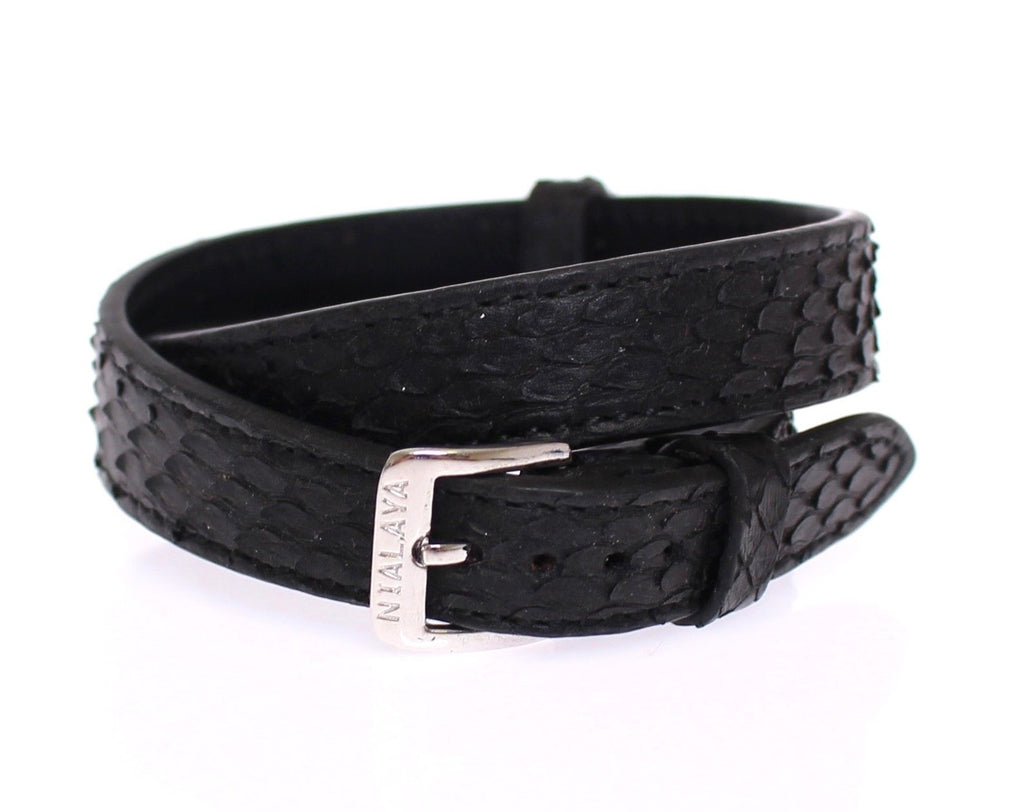 Snakeskin CZ LOVE 925 Silver Bracelet - m