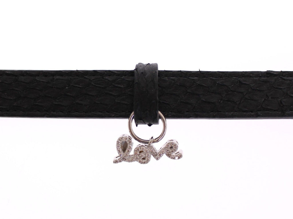 Snakeskin CZ LOVE 925 Silver Bracelet - m