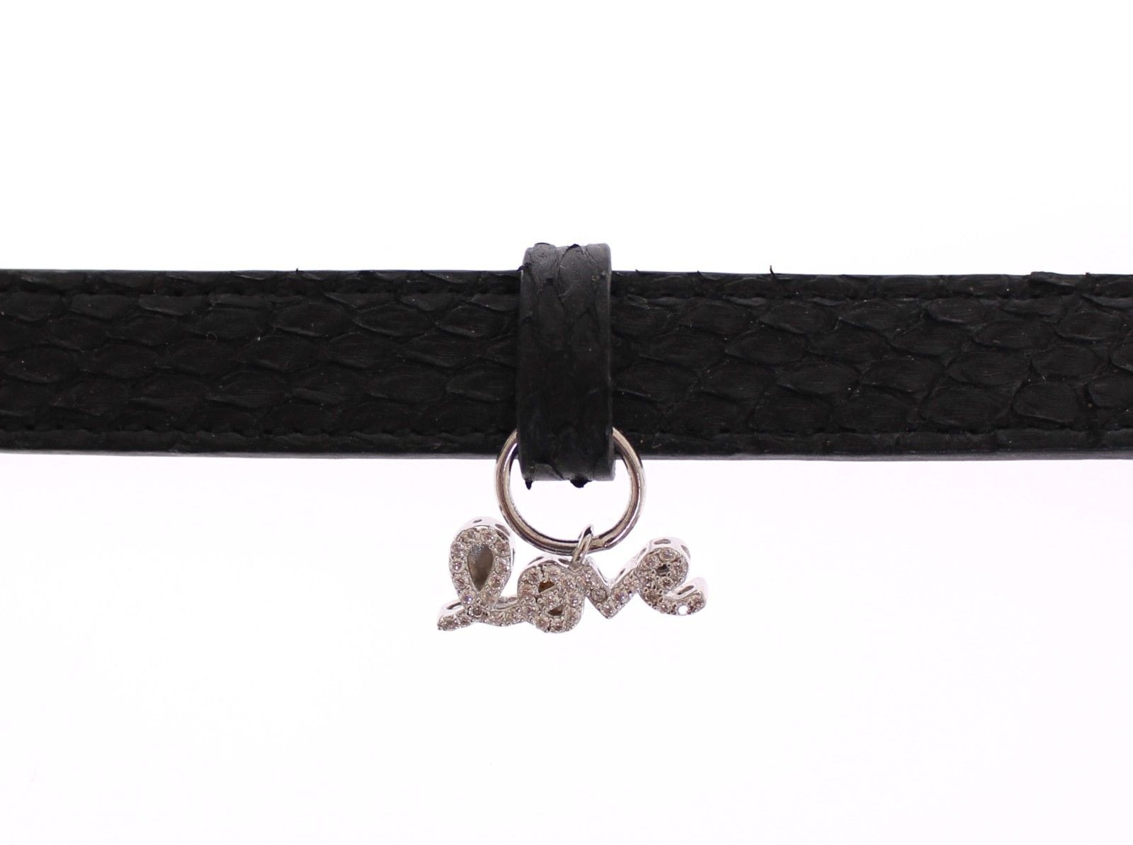 Snakeskin CZ LOVE 925 Silver Bracelet - m