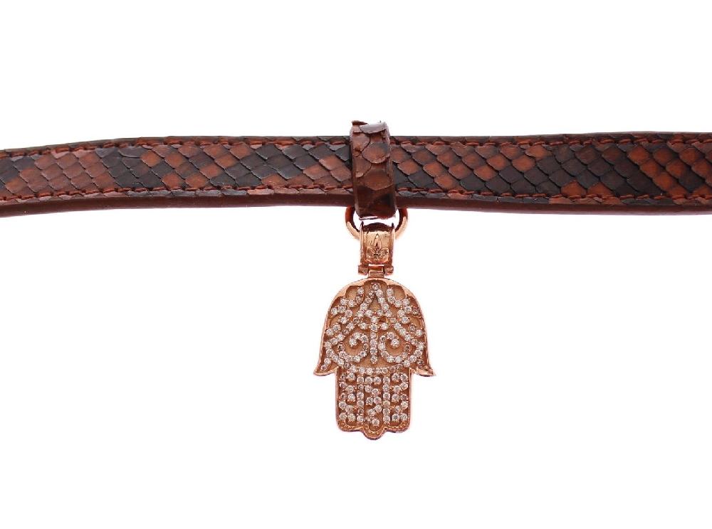 CZ Hamsa Eye 18K Gold 925 Silver Bracelet - s