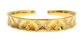 CZ Gold Sterling 925 Silver Bangle Bracelet - m