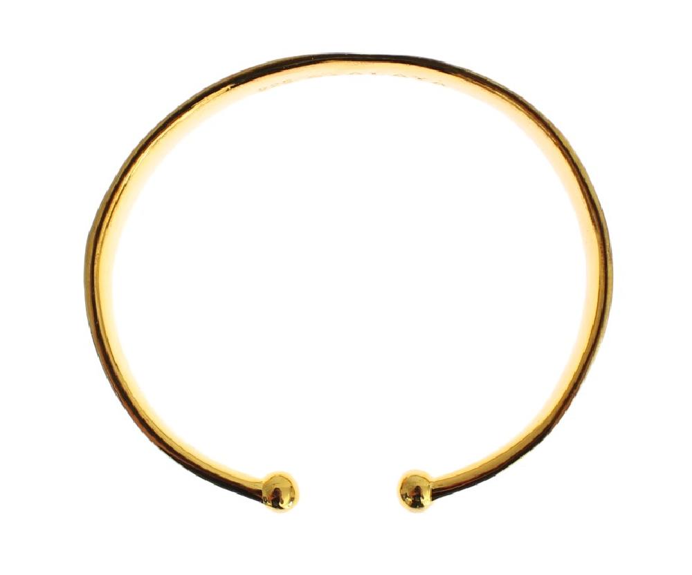CZ Gold Sterling 925 Silver Bangle Bracelet - m