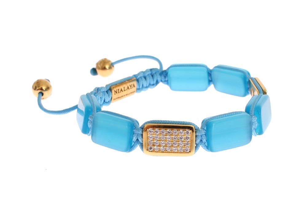 CZ Opal 18K Gold 925 Bracelet - s