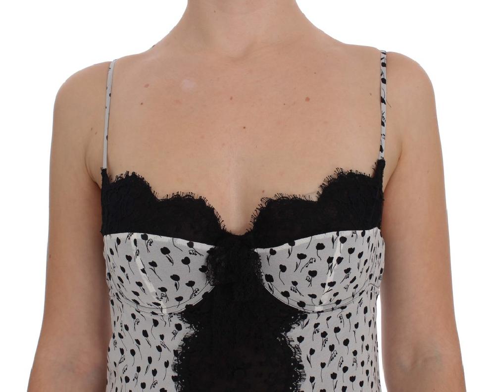 Black Silk Lace Babydoll Lingerie Top - it1-xs