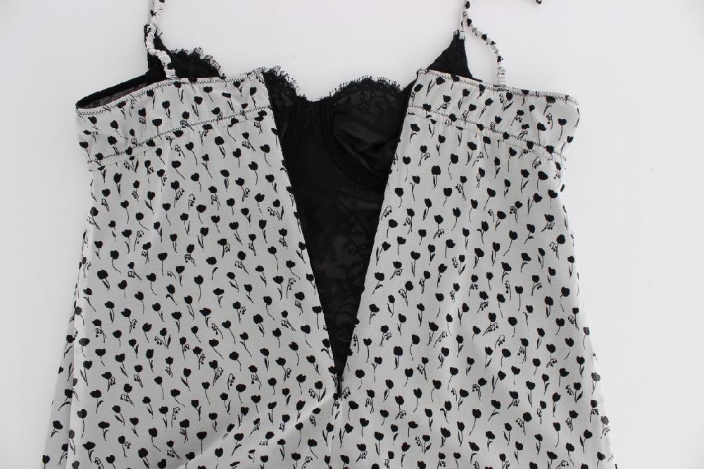 Black Silk Lace Babydoll Lingerie Top - it1-xs