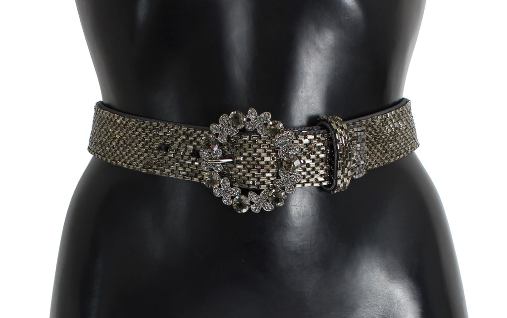 Crystal Buckle Sequined Waist Belt - 65-cm-26-inches