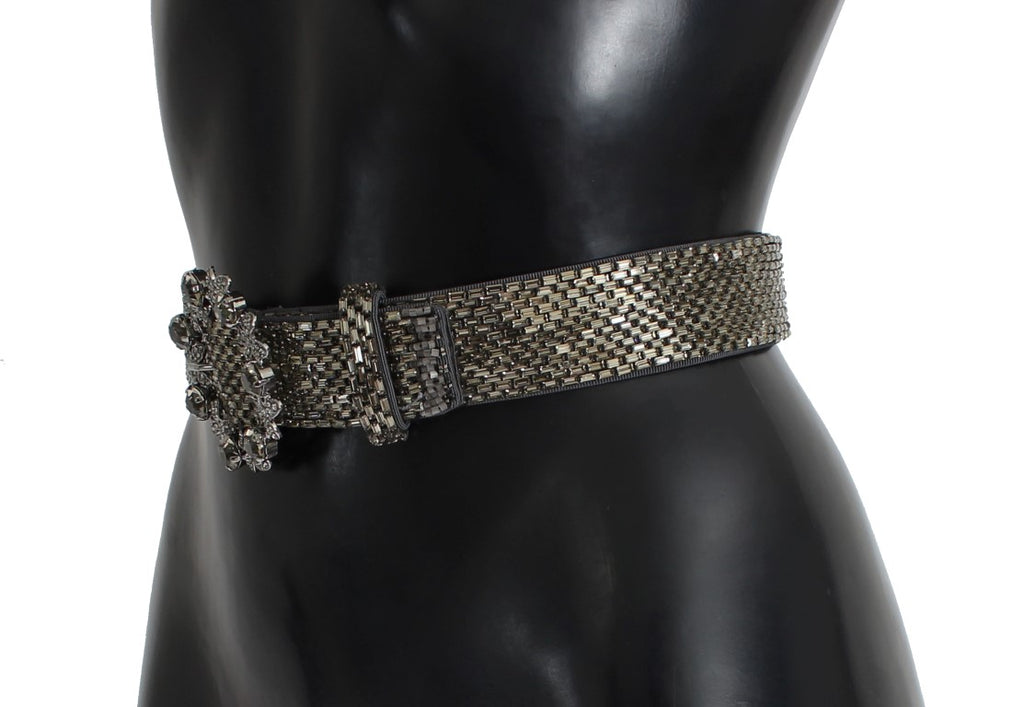 Crystal Buckle Sequined Waist Belt - 65-cm-26-inches
