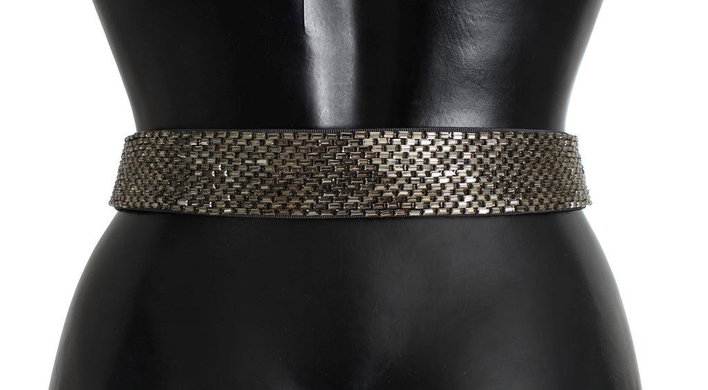 Crystal Buckle Sequined Waist Belt - 65-cm-26-inches