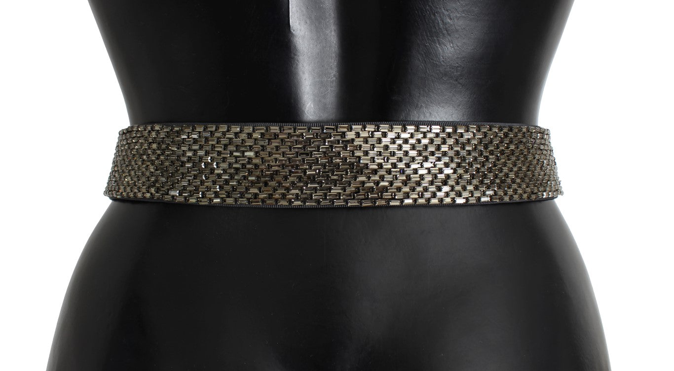 Crystal Buckle Sequined Waist Belt - 65-cm-26-inches