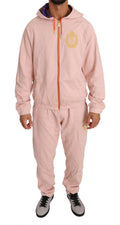 Pink Cotton Sweater Pants Tracksuit - xl