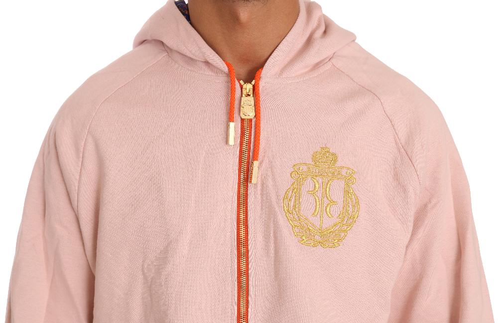 Pink Cotton Sweater Pants Tracksuit - xl