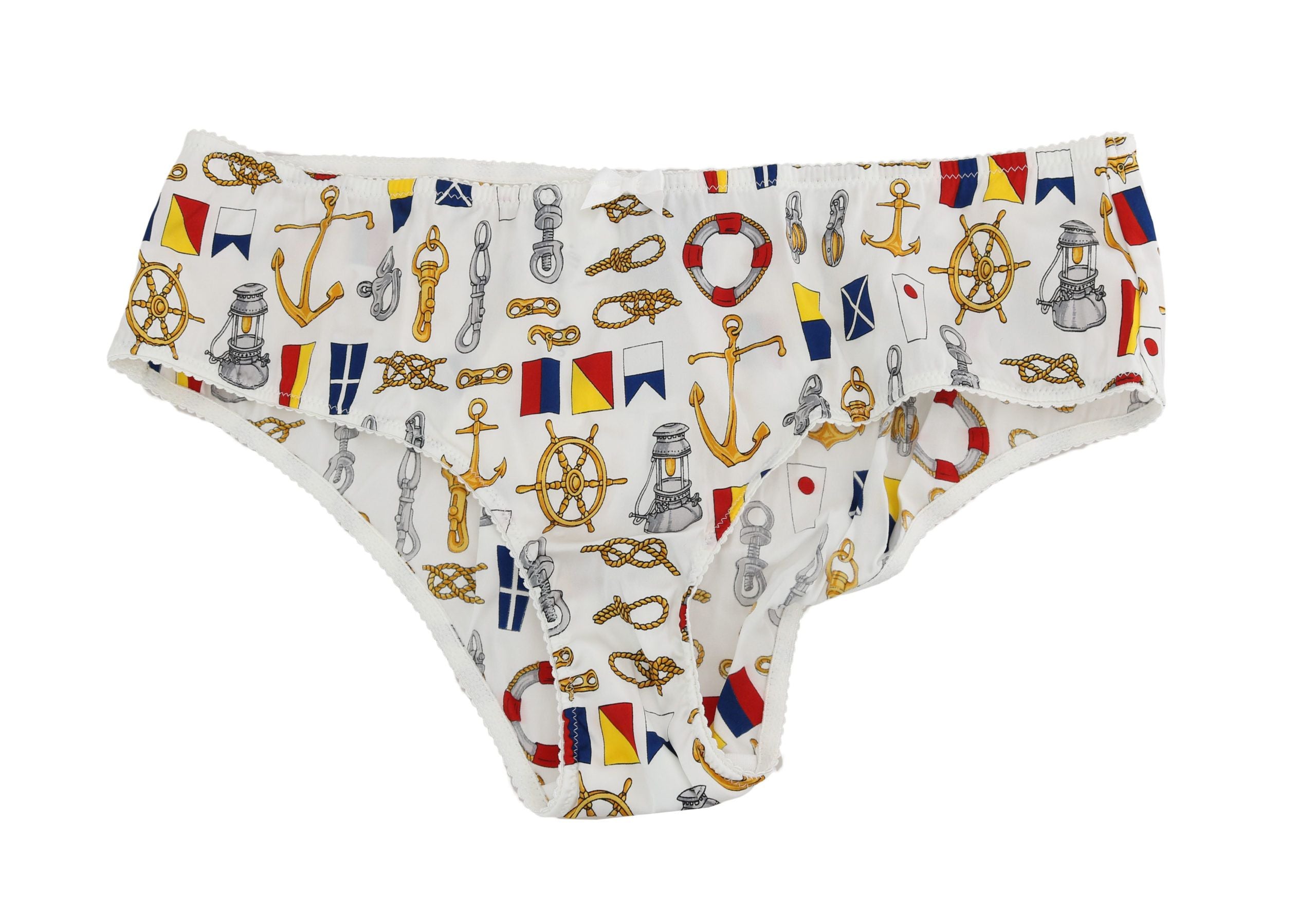 Underwear Sailor Print Silk Bottoms - it4-l