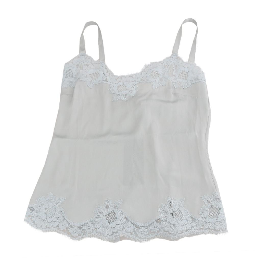 Green Silk Lace Dress Chemisole Lingerie - it-xs