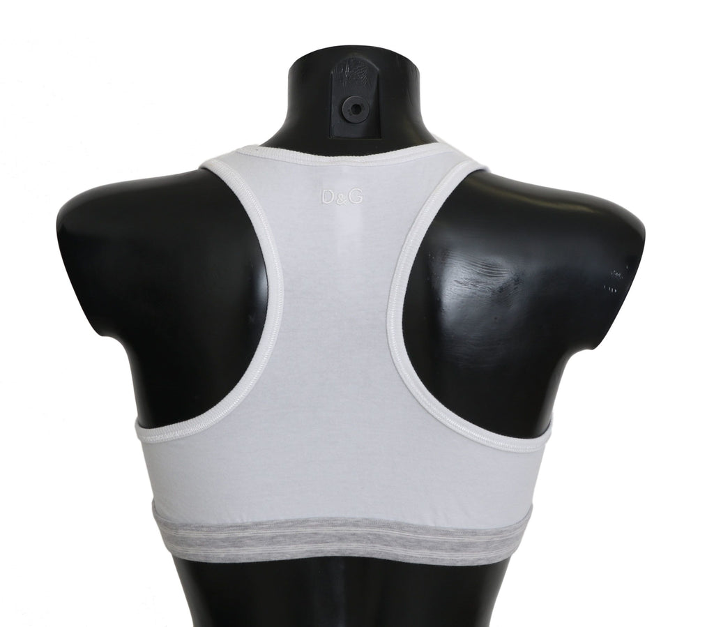 White Cotton Sport Stretch Bra Underwear - it3-m