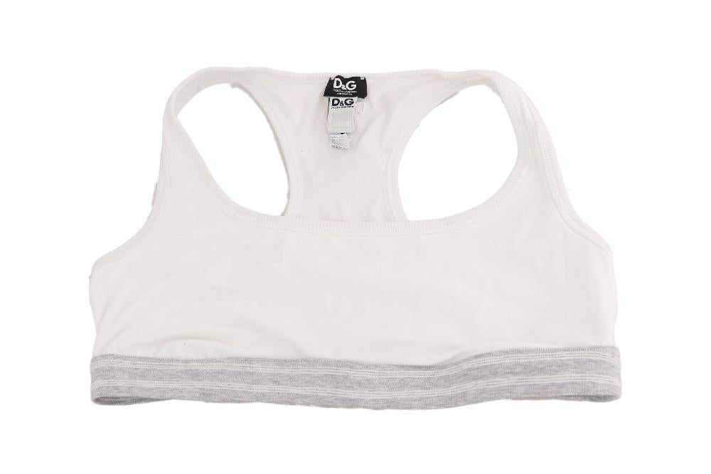 White Cotton Sport Stretch Bra Underwear - it3-m