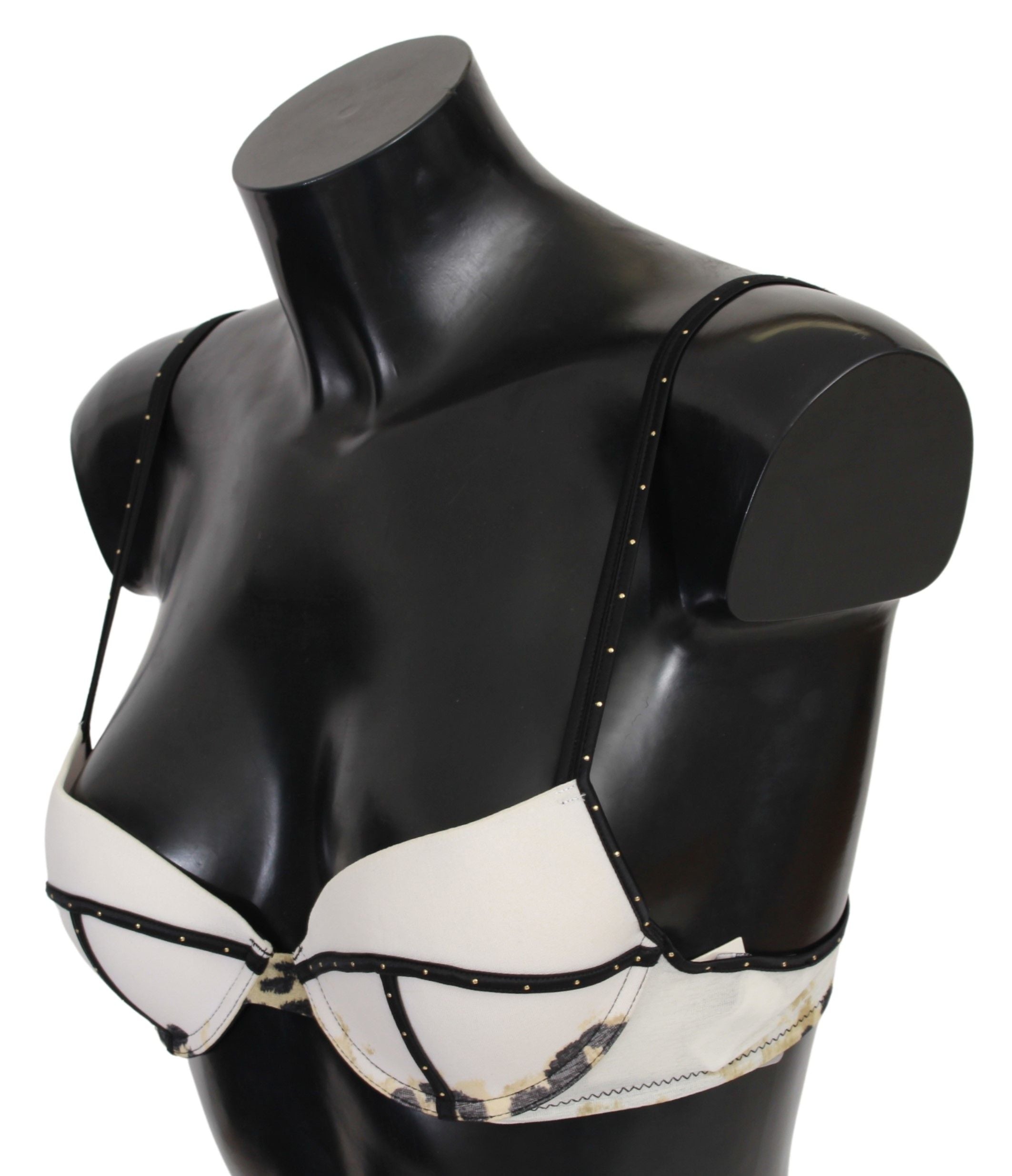 White Polyester Spandex Push Up Bra Underwear - it2-s