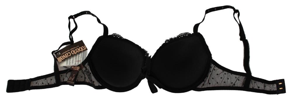 Black Pink Lace Push Up Bra Underwear - it1-xs