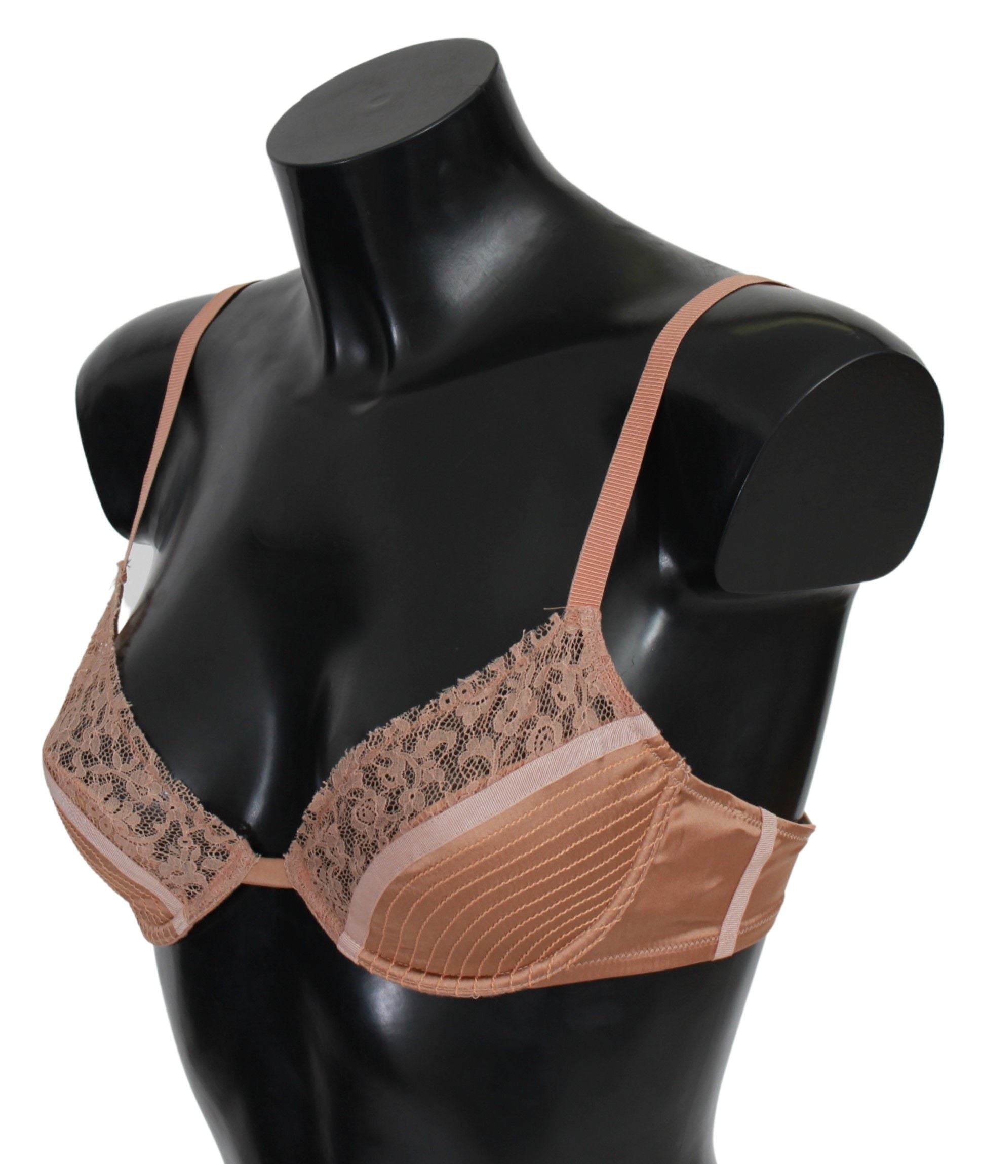 Nude Lace Push Up Silk Underwear - it2-s