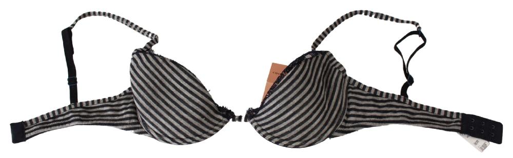 Blue Stripes Lace Reggiseno Bra Underwear - it2-s