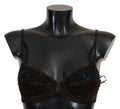 Brown Sequined Balconcino Bra Underwear - it2-s