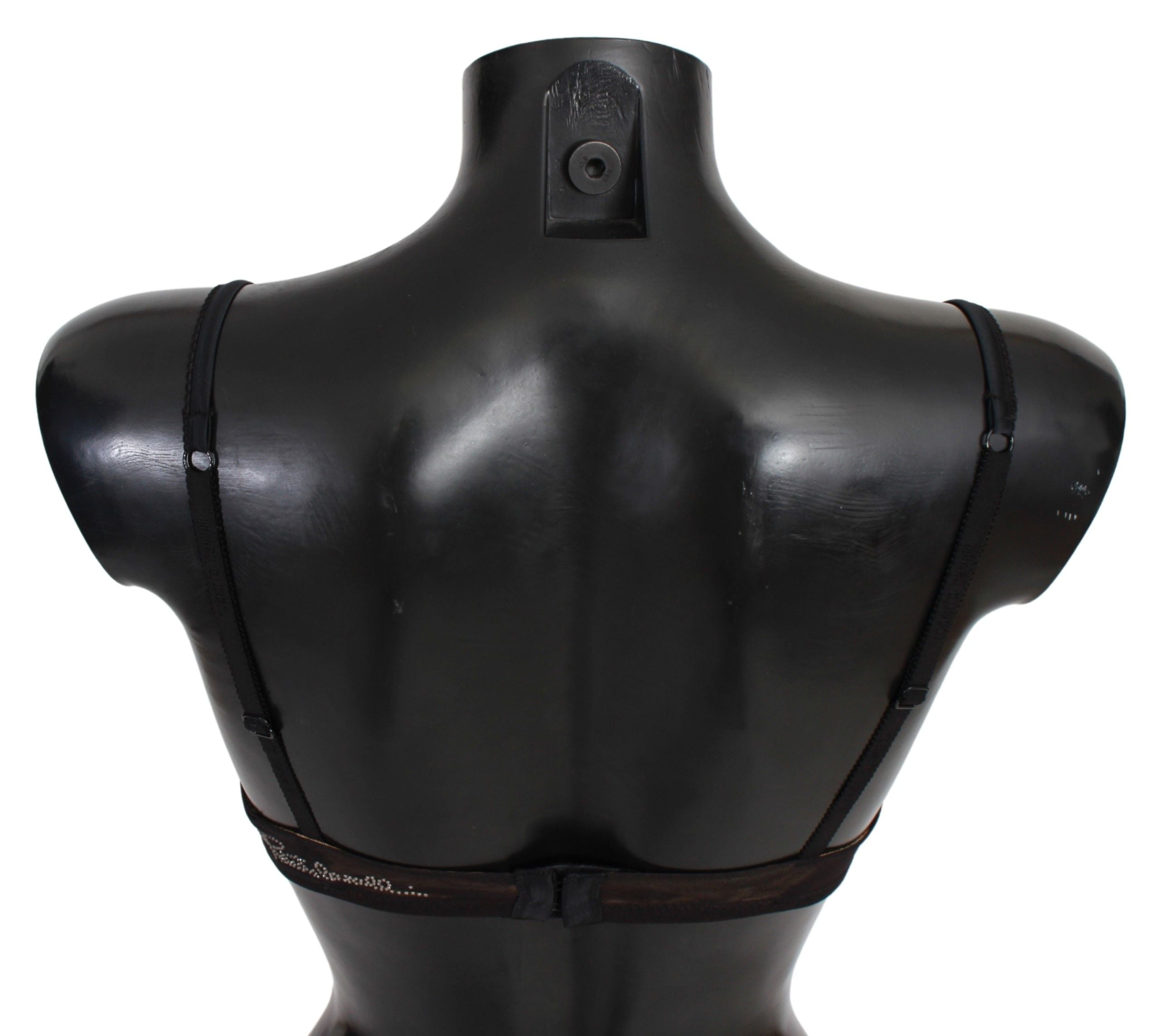 Black Leopard Nylon Push Up Bra Underwear - it1-xs
