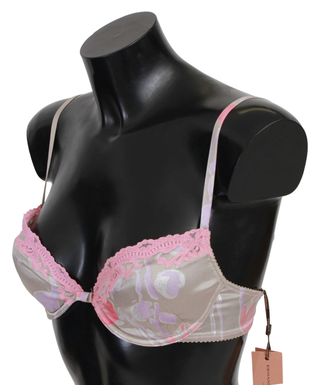 Pink Lace Silk Stretch Push Up Underwear - it2-s