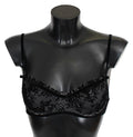 Black Mesh Balconcino Bra Nylon  Underwear - it2-s