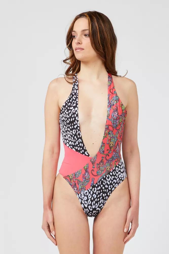 Fuchsia Polyester Swimwear - s