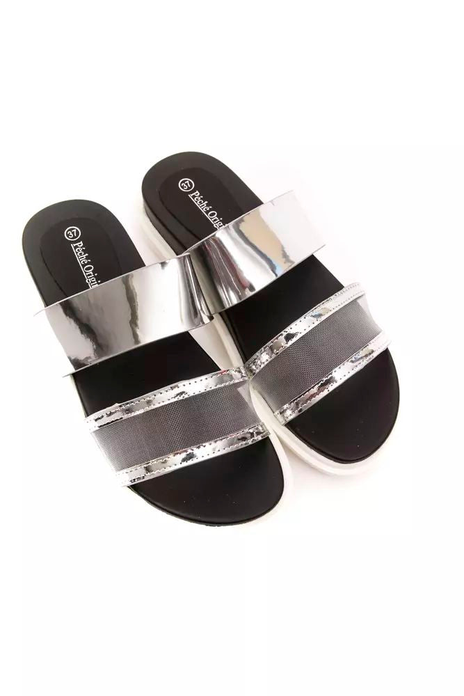 Sandalo in materiale esterno argento - EU40/US10