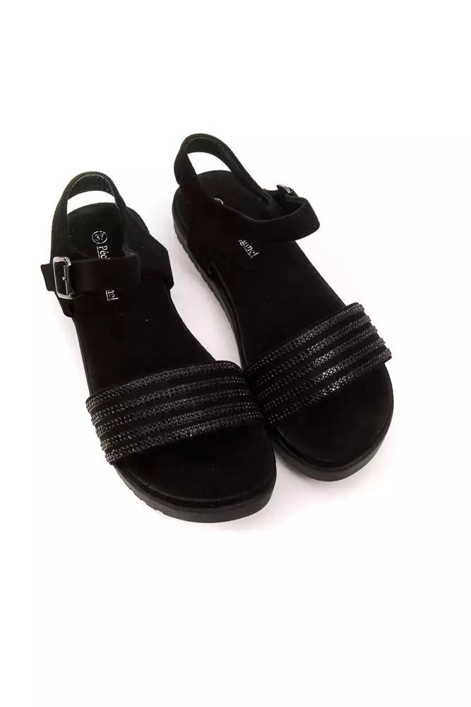 Sandalo in materiale esterno nero - EU37/US7