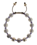 Purple CZ Howlite 925 Silver Bracelet - s