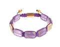 CZ Amethyst 18K Gold 925 Bracelet - m