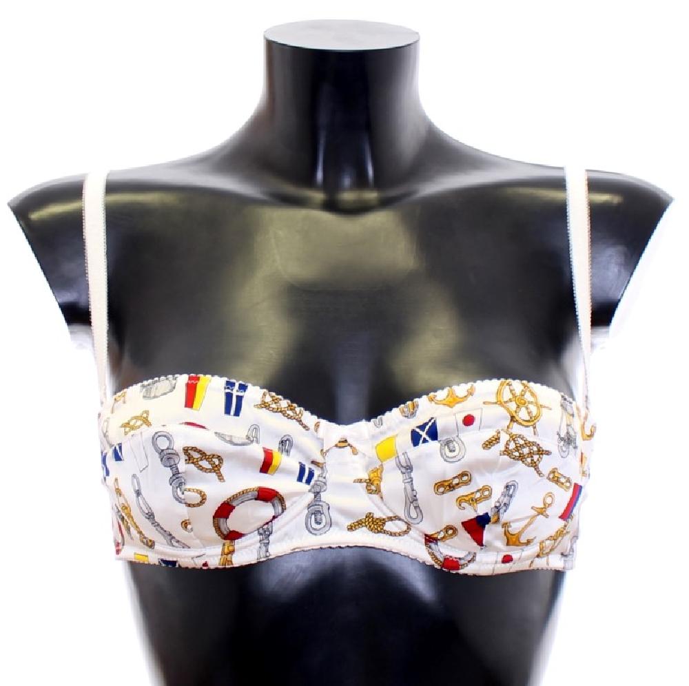 White Sailor Bra Panty Stretch Underwear - it3-m